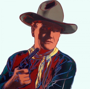 John Wayne, from Cowboys and Indians, 1986