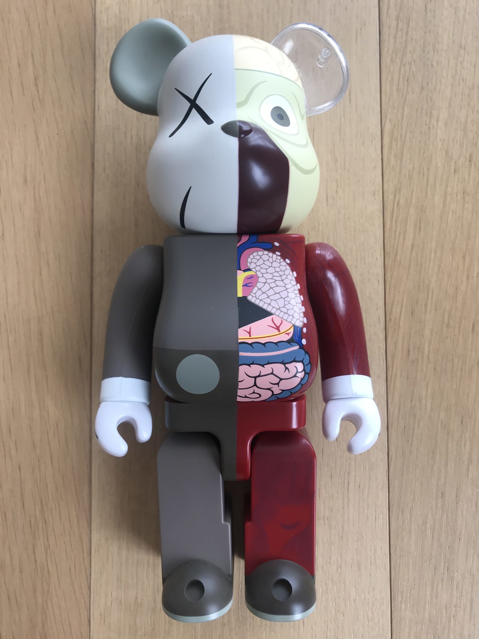 KAWS, BE@RBRICK  Dissected Companion 1000% Bearbrick (Grey) (2010