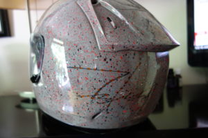 Painted/signed helmet, 2009