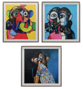 George Condo (Lost In Time, Portrait and Head, Prismatic Head Composition), 2024